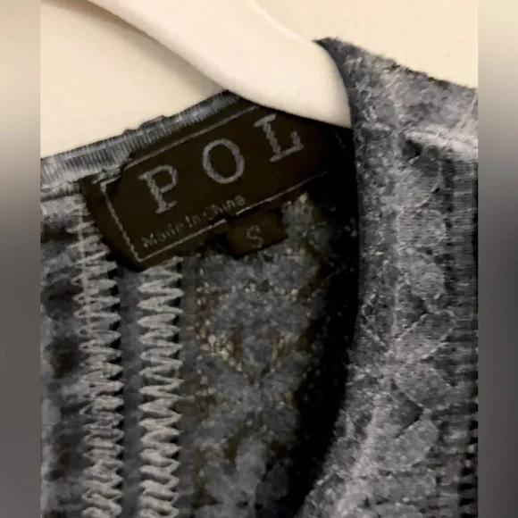 NWOT POL Textured Navy Blue/Grey Mini Dress/Tunic with Amazing Detailing - Picture 7 of 8